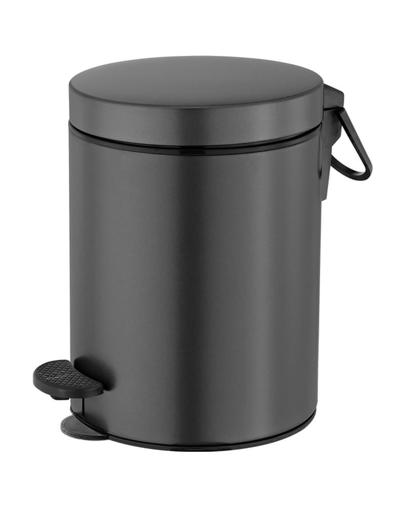 Χαρτοδοχείο 5lt soft close Sanco Waste Bins 90680-122 Graphite Dark Φ20,5x28cm