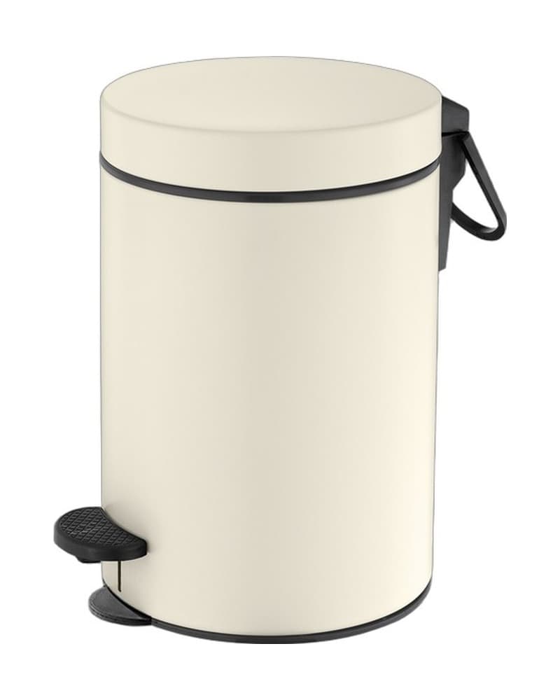 Χαρτοδοχείο 3lt soft close Sanco Waste Bins 90689-Μ102 Beige Mat Φ17x28cm