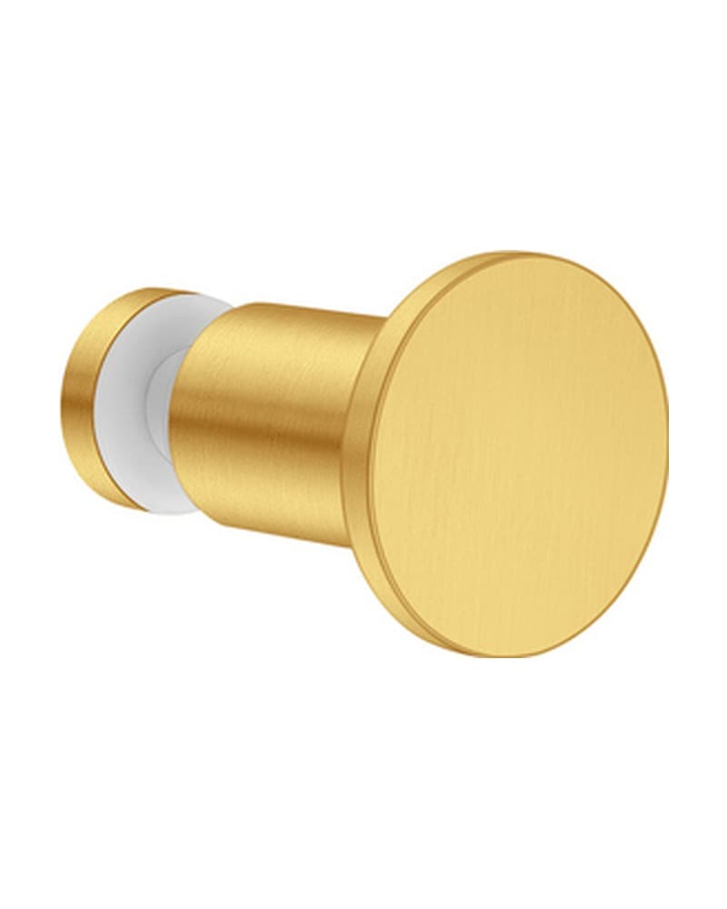 Πόμολο Άγκιστρο μονό για τζάμι Sanco GL0670-PVD-02BR PVD Golden Brass Brushed Φ3,5x3,5cm