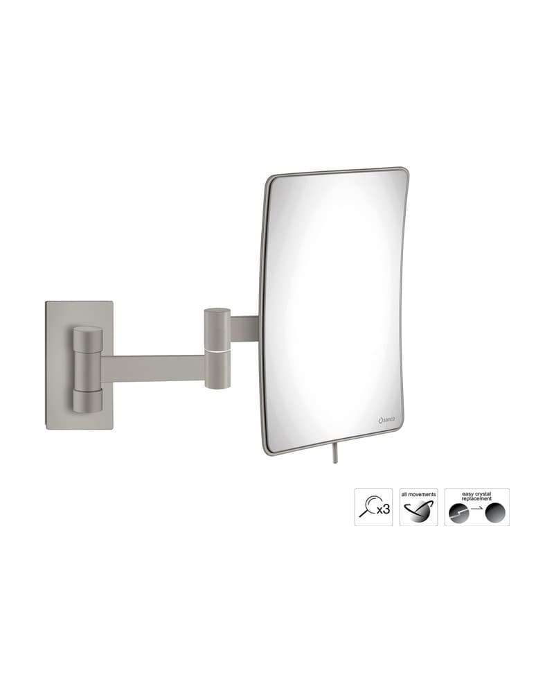Μεγεθυντικός Καθρέπτης Επιτοίχιος (x3) Sanco Cosmetic mirrors MR-301-M104 Cement Gray Mat 15x25x21cm
