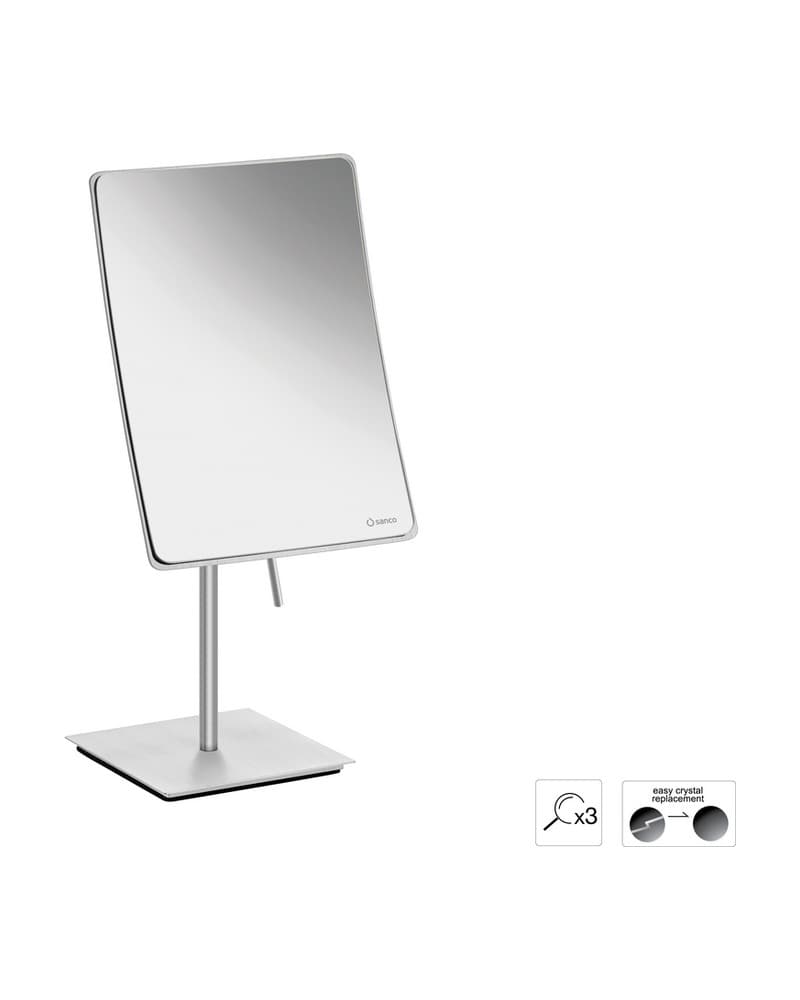 Μεγεθυντικός Καθρέπτης Επικαθήμενος (x3) Sanco Cosmetic mirrors MR-303-PVD-11BR PVD Nickel Steel 15x10x35cm