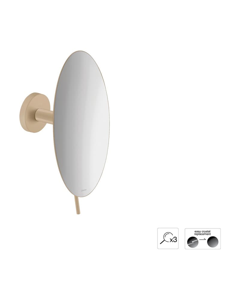 Μεγεθυντικός Καθρέπτης Επιτοίχιος (x3) Sanco Cosmetic mirrors MR-702-M103 Mocha Mat Φ20x12cm
