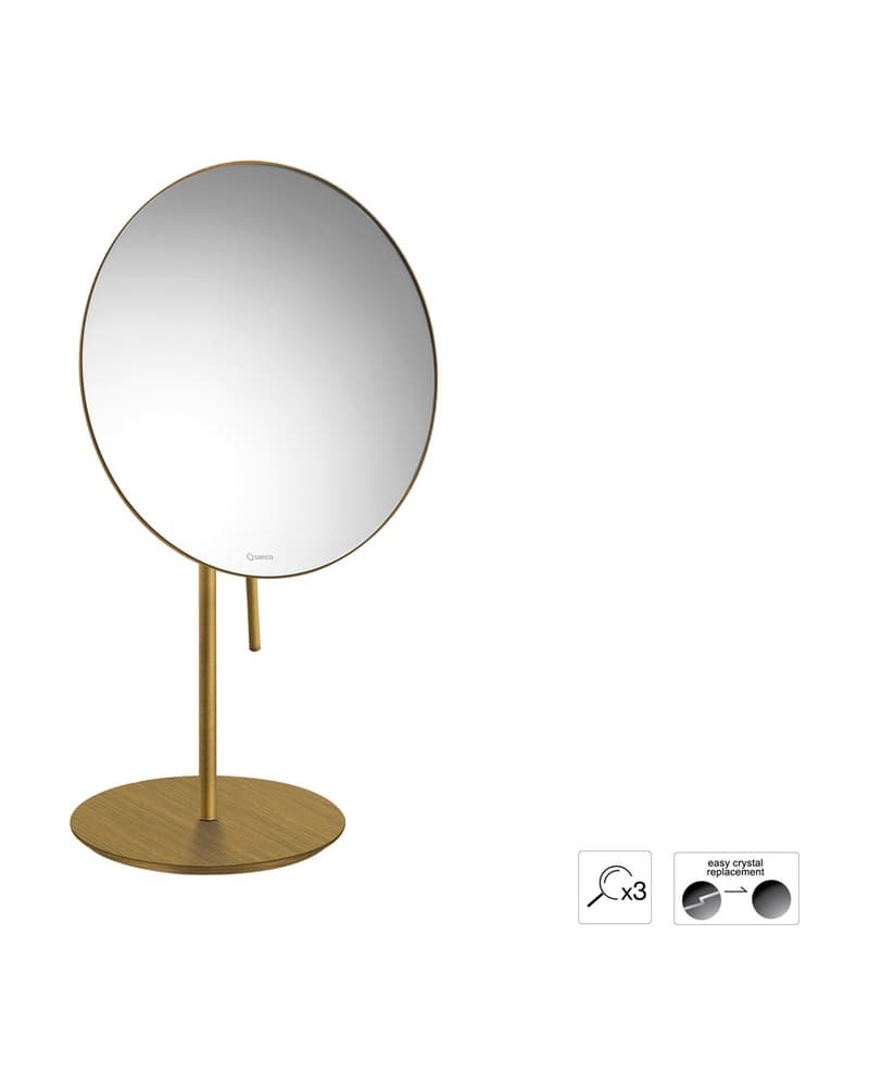 Μεγεθυντικός Καθρέπτης Επικαθήμενος (x3) Sanco Cosmetic mirrors MR-703-Μ25 Bronze Mat Φ20x33,5cm