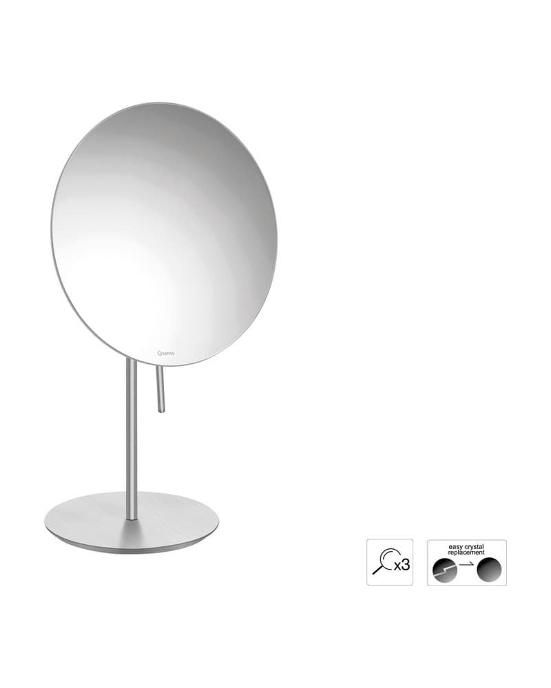 Μεγεθυντικός Καθρέπτης Επικαθήμενος (x3) Sanco Cosmetic mirrors MR-703-PVD-11BR PVD Nickel Steel Φ20x33,5cm