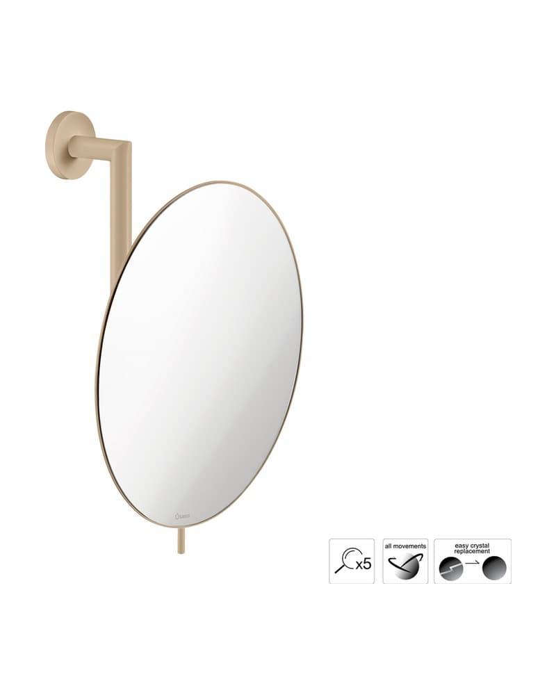 Μεγεθυντικός Καθρέπτης Επιτοίχιος (x5) Sanco Cosmetic mirrors MR-764-M103 Mocha Mat Φ25x13x30cm