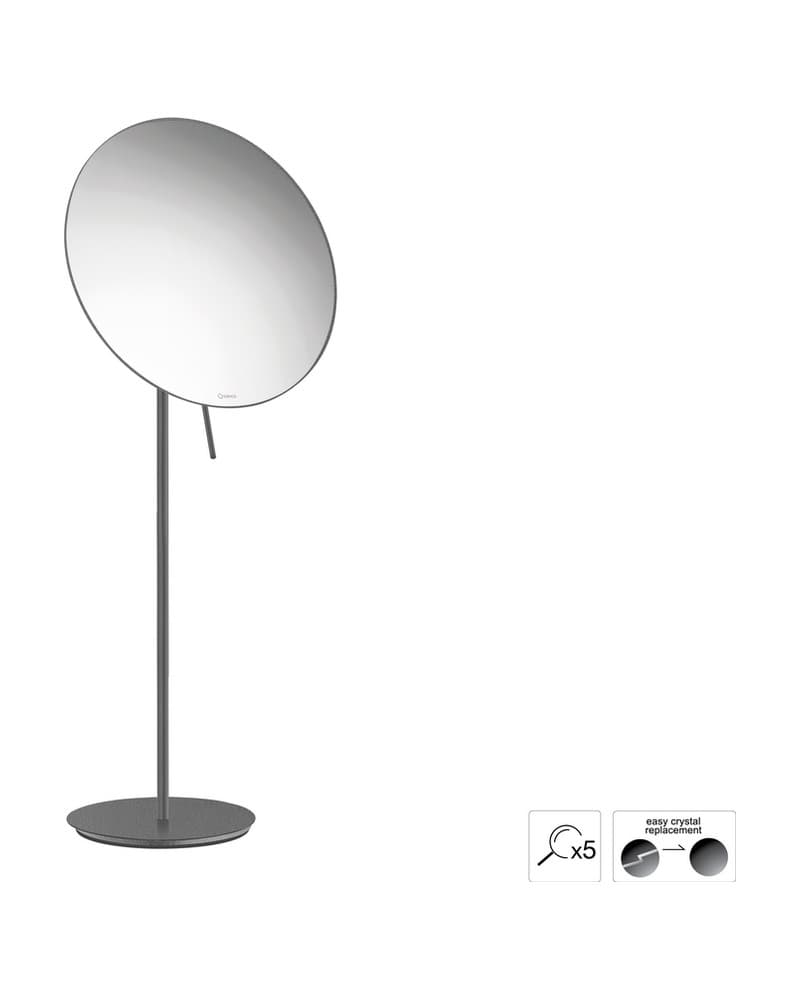Μεγεθυντικός Καθρέπτης Επικαθήμενος (x5) Sanco Cosmetic mirrors MR-766-Μ118 Anthracite Grained Φ25x60cm