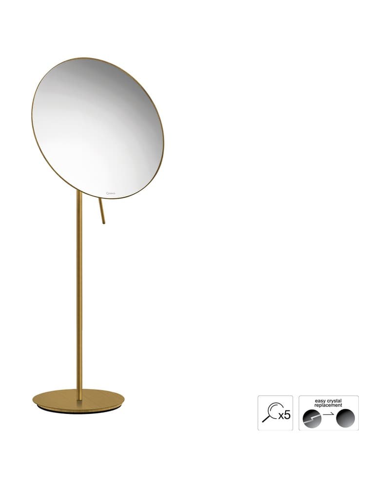 Μεγεθυντικός Καθρέπτης Επικαθήμενος (x5) Sanco Cosmetic mirrors MR-766-Μ25 Bronze Mat Φ25x60cm