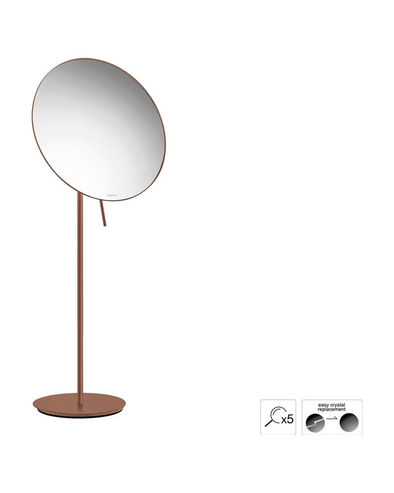 Μεγεθυντικός Καθρέπτης Επικαθήμενος (x5) Sanco Cosmetic mirrors MR-766-Μ26 Rame Mat Φ25x60cm