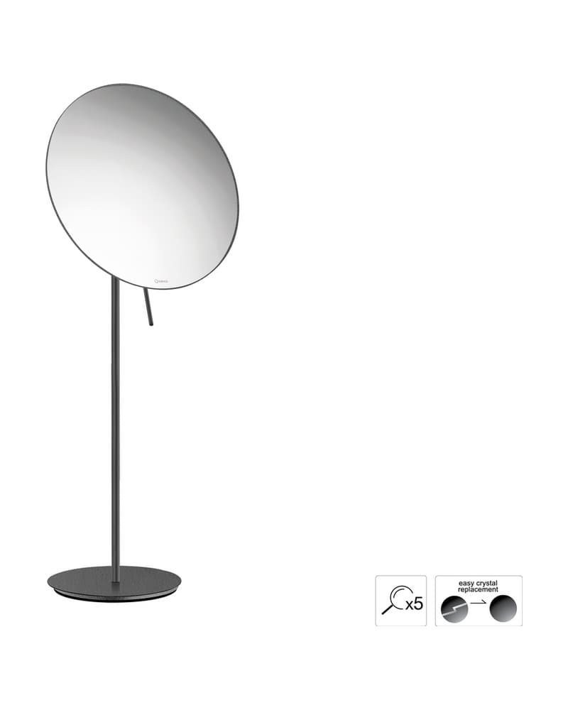 Μεγεθυντικός Καθρέπτης Επικαθήμενος (x5) Sanco Cosmetic mirrors MR-766-122 Graphite Dark Φ25x60cm