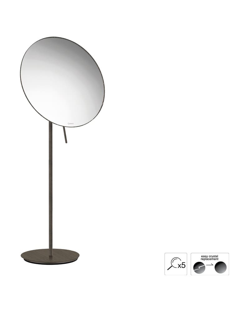 Μεγεθυντικός Καθρέπτης Επικαθήμενος (x5) Sanco Cosmetic mirrors MR-766-DM25 Dark Bronze Mat Φ25x60cm