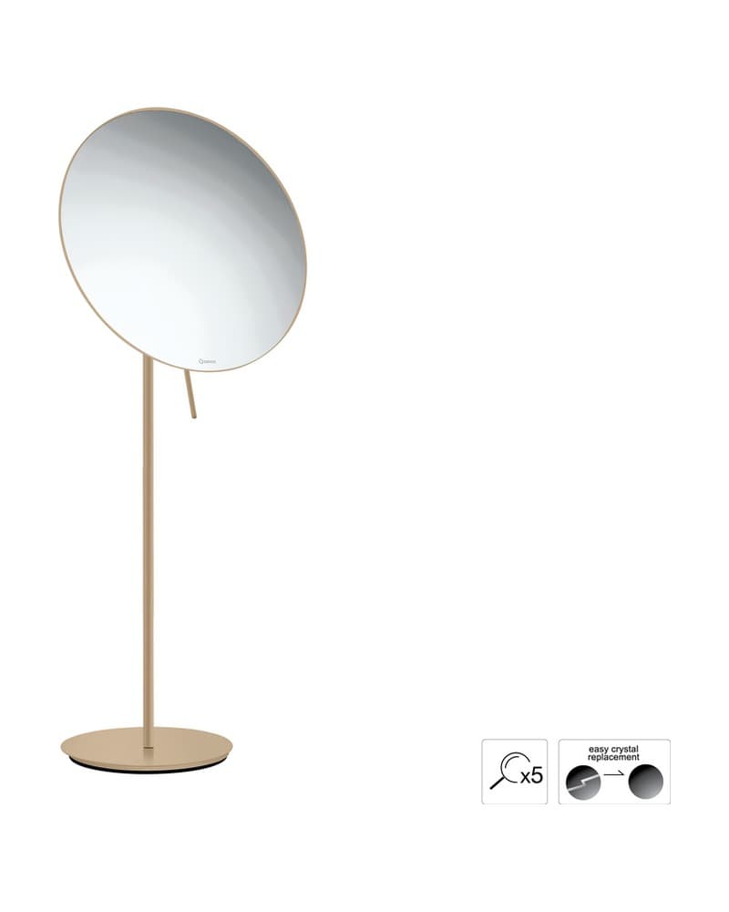 Μεγεθυντικός Καθρέπτης Επικαθήμενος (x5) Sanco Cosmetic mirrors MR-766-M103 Mocha Mat Φ25x60cm
