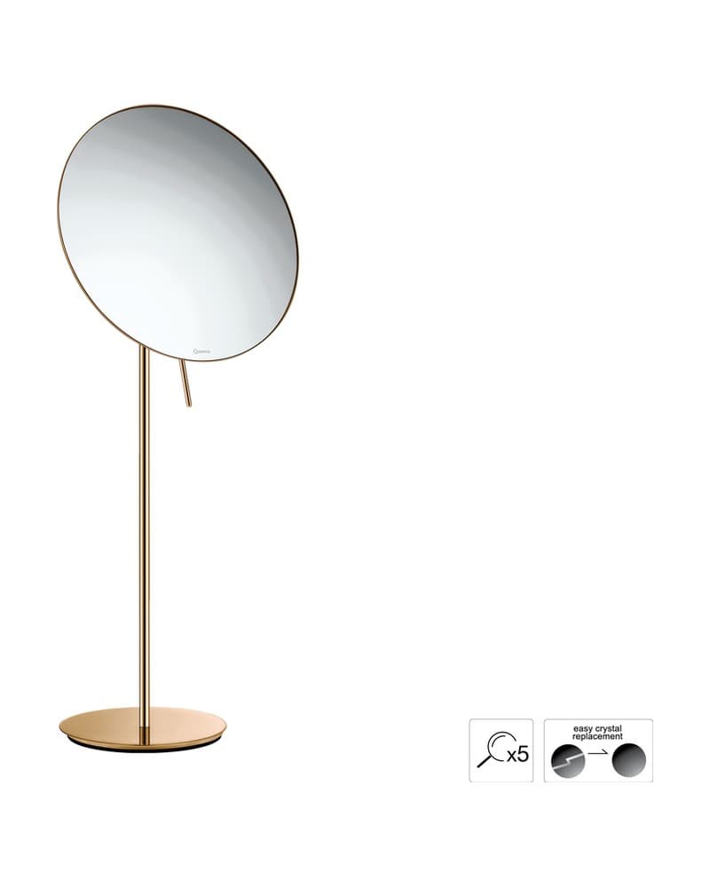 Μεγεθυντικός Καθρέπτης Επικαθήμενος (x5) Sanco Cosmetic mirrors MR-766-PVD-01PL PVD Warm Bronze Polished Φ25x60cm