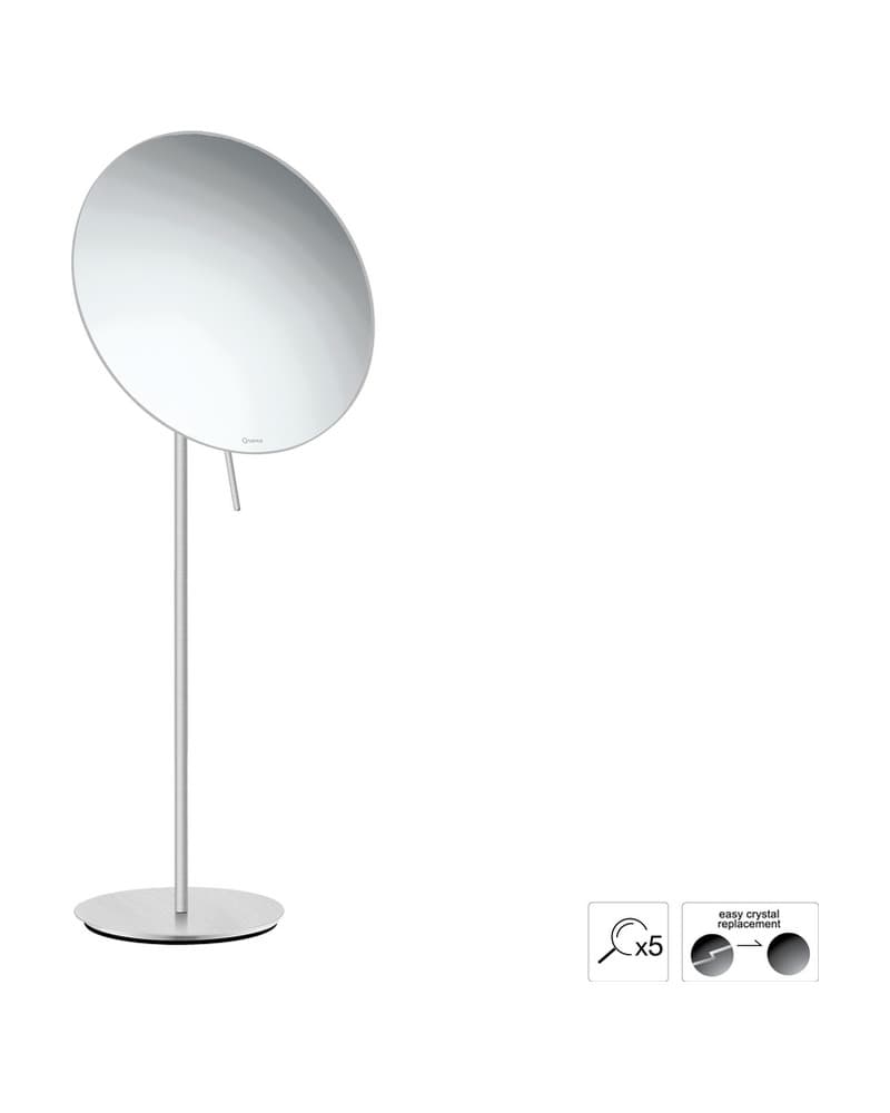 Μεγεθυντικός Καθρέπτης Επικαθήμενος (x5) Sanco Cosmetic mirrors MR-766-PVD-11BR PVD Nickel Steel Φ25x60cm