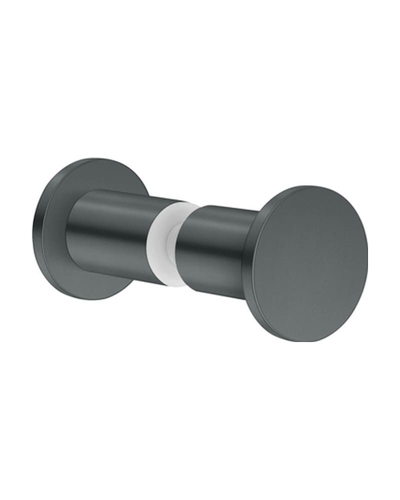 Πόμολο Άγκιστρο μονό για τζάμι Sanco SET-GL0670-Μ118 Anthracite Grained Φ3,5x3,5cm