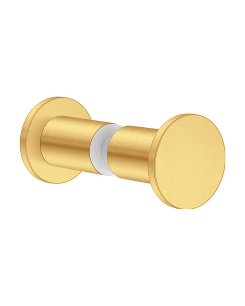 Πόμολο Άγκιστρο μονό για τζάμι Sanco SET-GL0670-PVD-02BR PVD Golden Brass Brushed Φ3,5x3,5cm