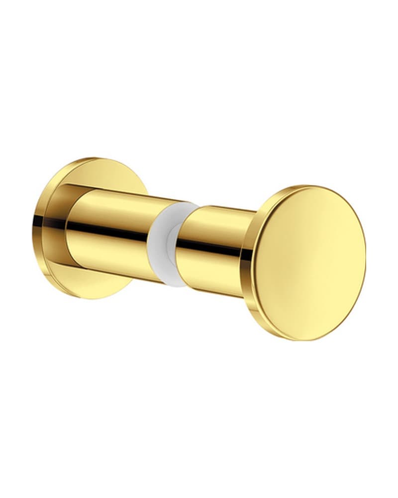 Πόμολο Άγκιστρο μονό για τζάμι Sanco SET-GL0670-PVD-02PL PVD Golden Brass Polished Φ3,5x3,5cm