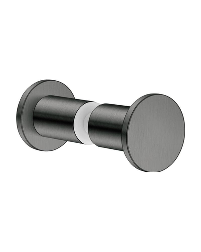 Πόμολο Άγκιστρο μονό για τζάμι Sanco SET-GL0670-PVD-05BR PVD Gun Metal Brushed Φ3,5x3,5cm