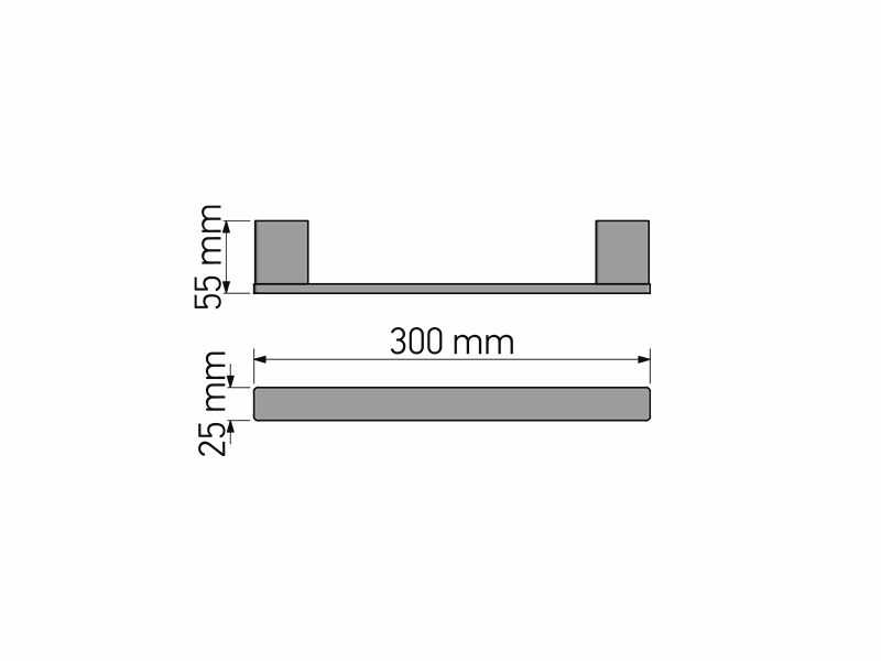 Πετσετοκρεμάστρα Sanco Agora 120604-30-Α03 Χρώμιο 30x5,5x2,5cm - 2