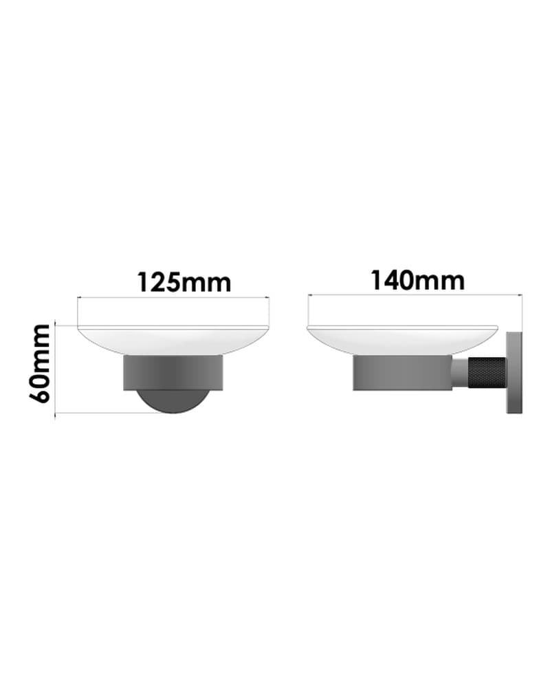 Σαπουνοθήκη Επιτοίχια Sanco Dorian 121302-Α03 Χρώμιο 12,5x14x6cm - 2