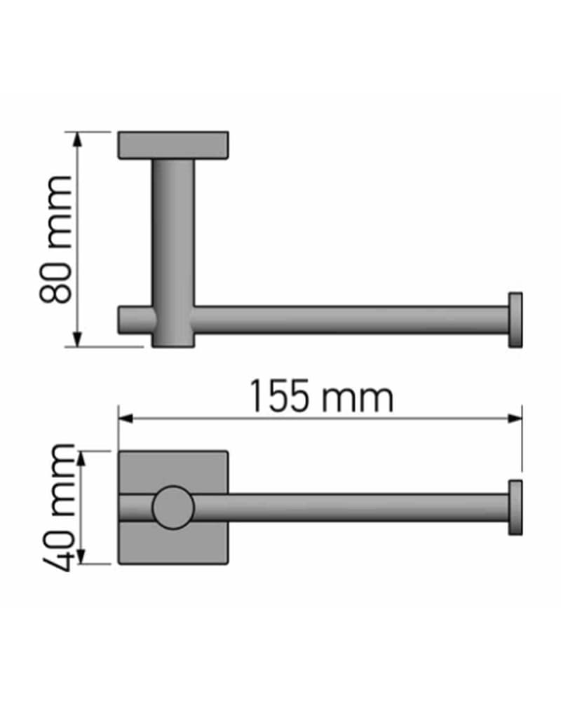 Χαρτοθήκη Sanco Tempo 14006-Α03 Χρώμιο 15,5x8x4cm - 2
