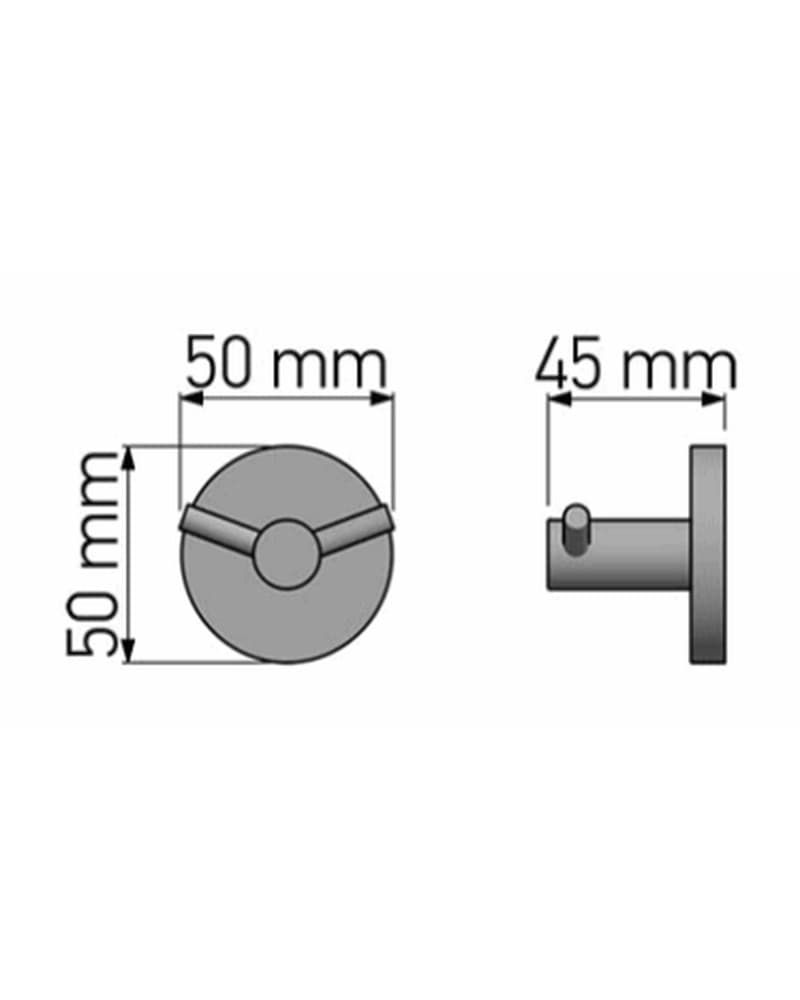 Άγκιστρο διπλό Sanco Twist 14318-Μ116 Ματ Μαύρο 5x4,5x4cm - 2