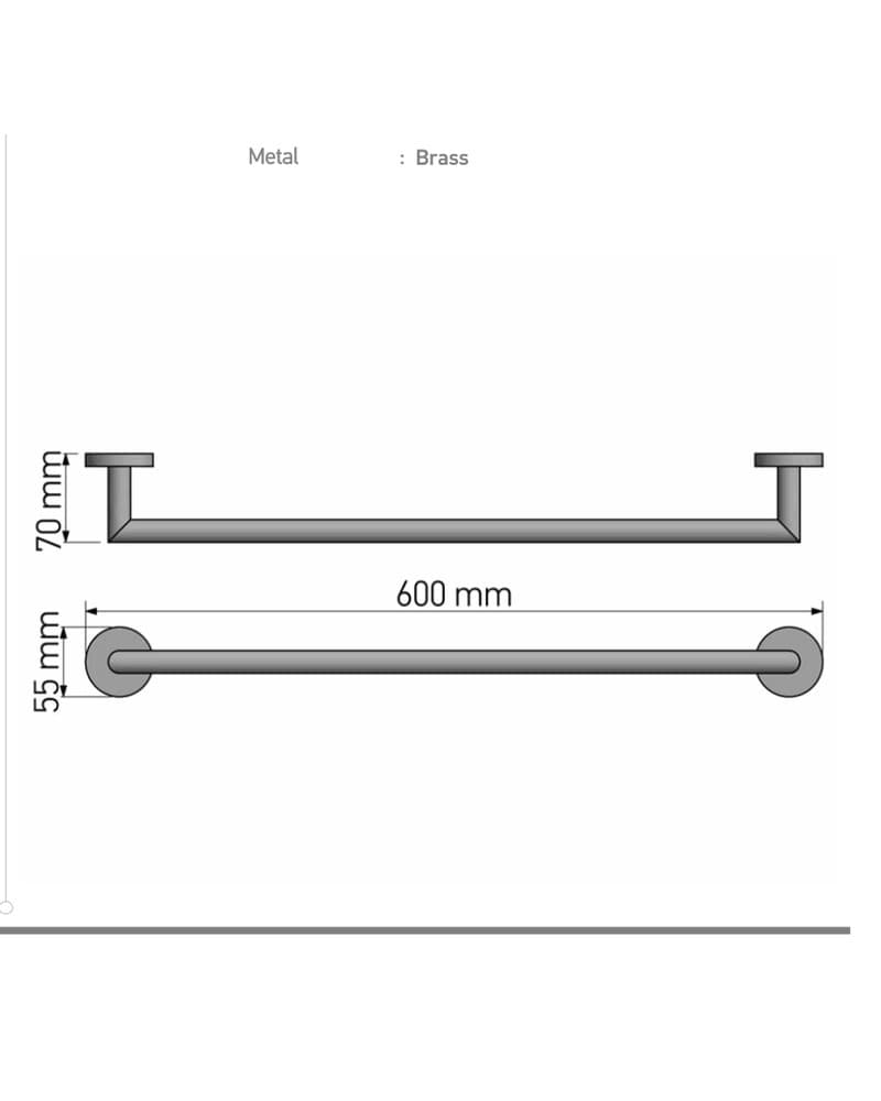 Πετσετοκρεμάστρα Sanco Corner 22704-Α03 Χρώμιο 60x7x5,5cm - 2