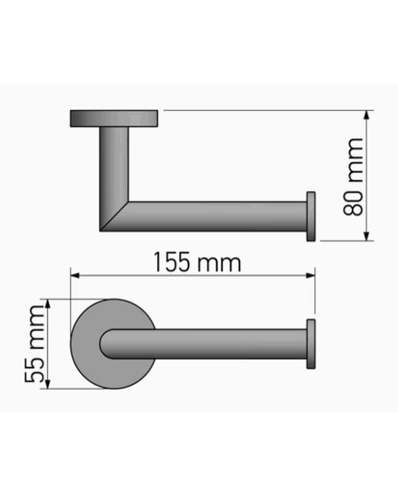 Χαρτοθήκη Sanco Corner 22706-Μ116 Ματ Μαύρο 15,5x8x5,5cm - 2