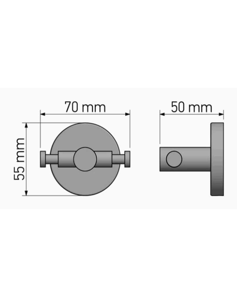 Άγκιστρο διπλό Sanco Ergon 25918-Α03 Χρώμιο 7x5x5,5cm - 2