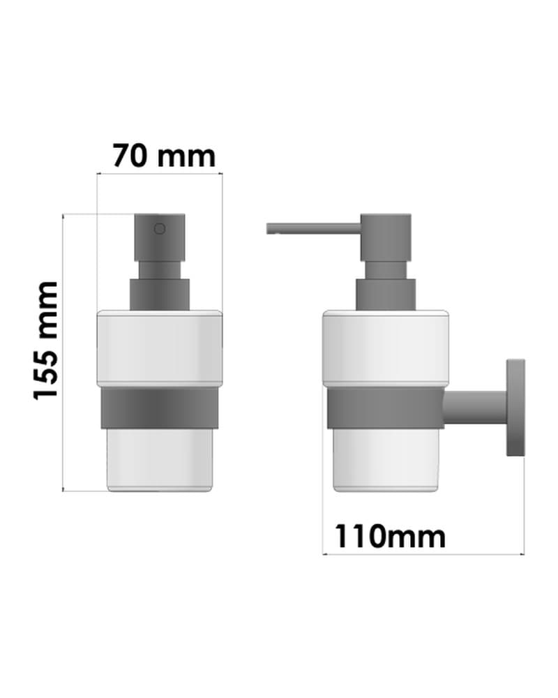 Ντισπένσερ Επιτοίχιο Sanco Ergon 25922-Α03 Χρώμιο 7x11x15,5cm - 2