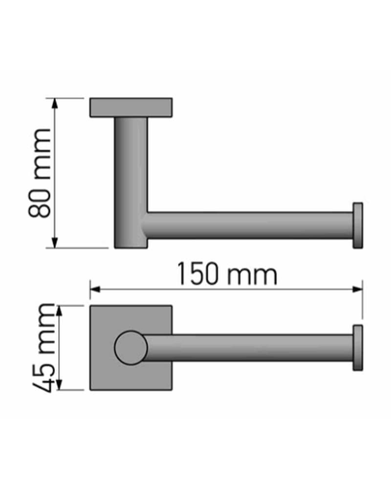 Χαρτοθήκη Sanco Iconic 26706-Α03 Χρώμιο 15x8x4,5cm - 2