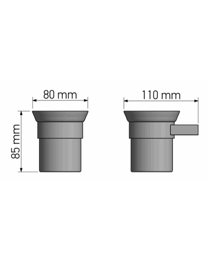 Ποτηροθήκη Επιτοίχια Sanco Aegean 26901-Α03 Χρώμιο 8x11,5x8,5cm - 2