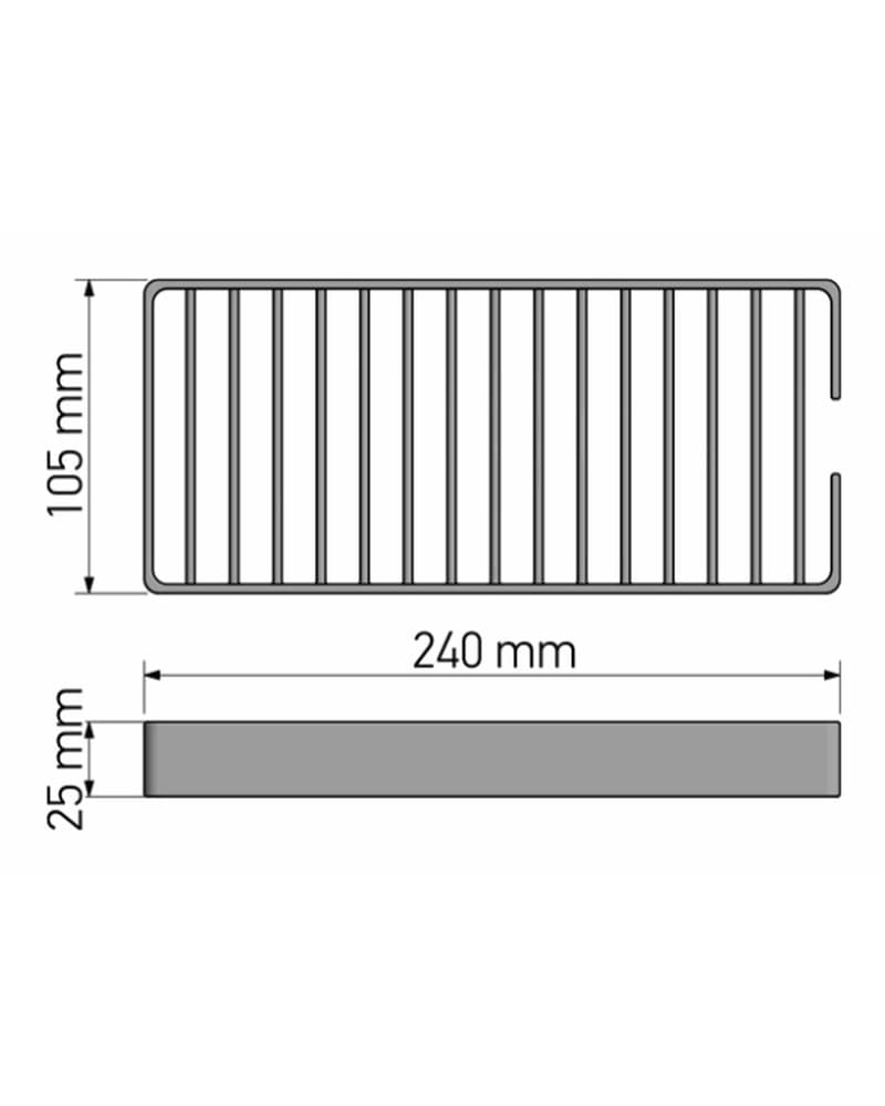 Σπογγοθήκη Sanco Aegean 26943-Α03 Χρώμιο 24x10,5x2,5cm - 2