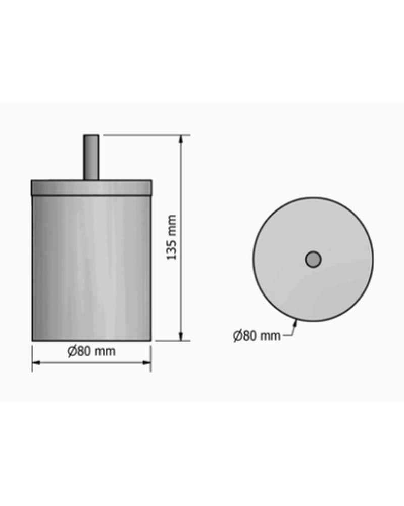 Κουτί Καλλυντικών Sanco Bathroom Set 80101-Α03 Χρώμιο Φ8x13,5cm - 2
