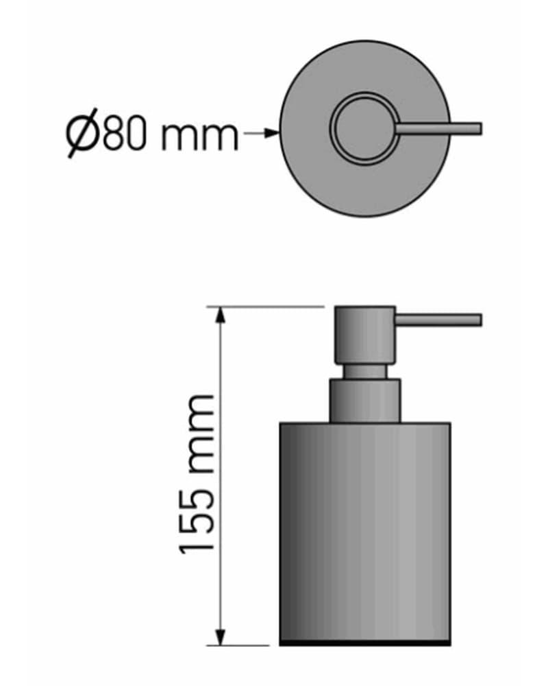 Ντισπένσερ Επικαθήμενο Sanco 90356-Α03 500ml Χρώμιο Φ8x15,5cm - 2