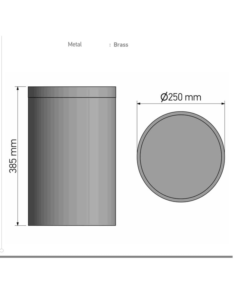 Χαρτοδοχείο 12lt Sanco Open Bins 90664-Μ116 Ματ Μαύρο Φ25x38,5cm - 2