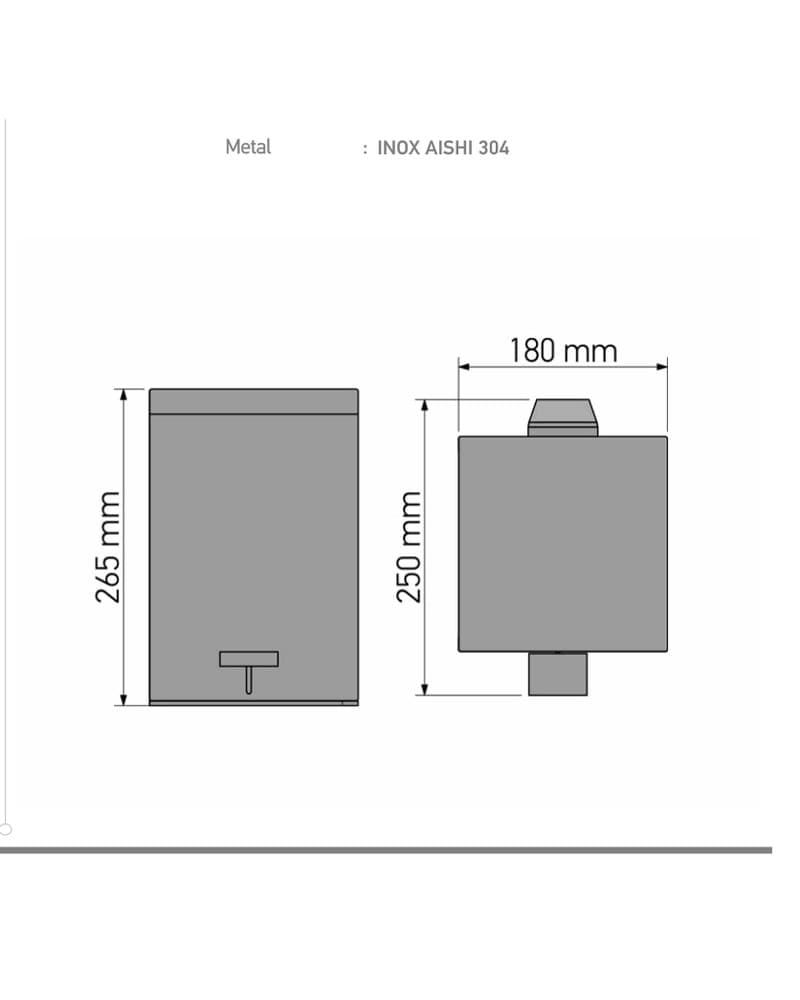 Χαρτοδοχείο 5lt soft close Sanco Waste Bins 90677-Μ25 Bronze Mat 18x25x26,5cm - 2