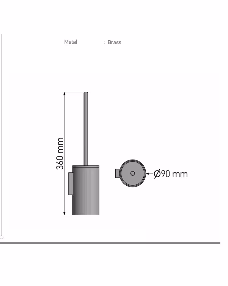 Πιγκάλ Επιτοίχιο (ανοιχτού τύπου) Sanco Toilet Brush Holders 91593-Α03 Χρώμιο Φ9x36cm - 2