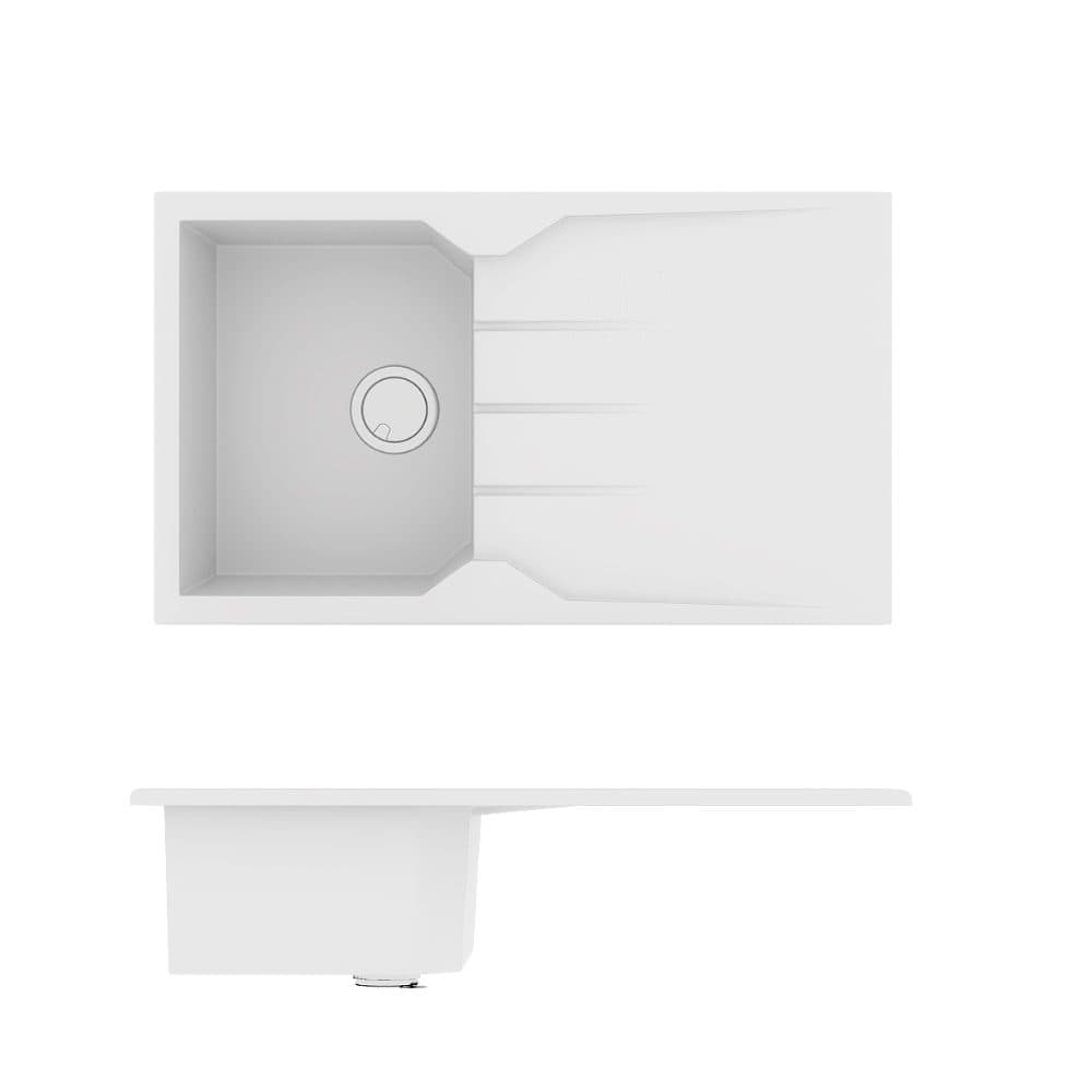 Νεροχύτης κουζίνας γρανιτένιος Sanitec Ultra Granite 805 86×50 (ένθετος)