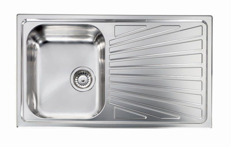 Νεροχύτης κουζίνας ανοξείδωτος Sanitec Cometa 11413 Inox Σατινέ 86×50 (ένθετος)
