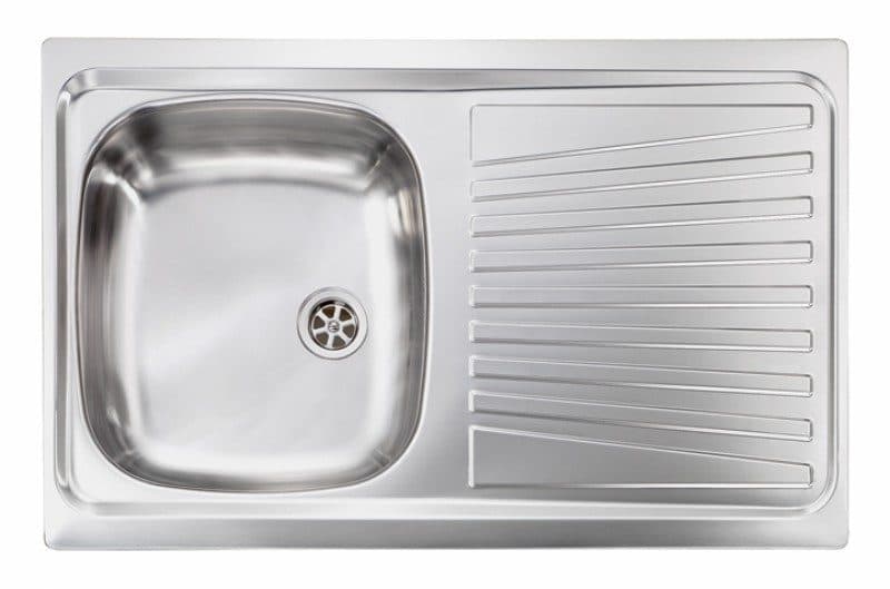 Νεροχύτης κουζίνας ανοξείδωτος Sanitec Mondial 11561 Inox Αγυάλιστο 79×50 (ένθετος)