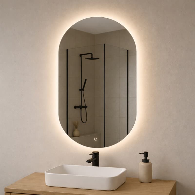 Καθρέπτης μπάνιου με Led Savvopoulos Capsule 50x90cm
