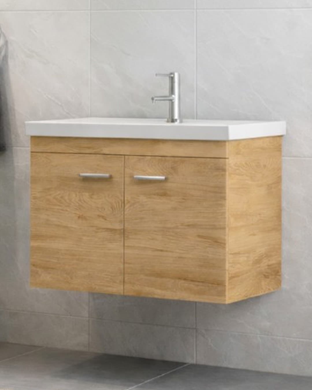 Έπιπλο μπάνιου με νιπτήρα Savvopoulos Emily 70 Light Hickory 70x45x55cm