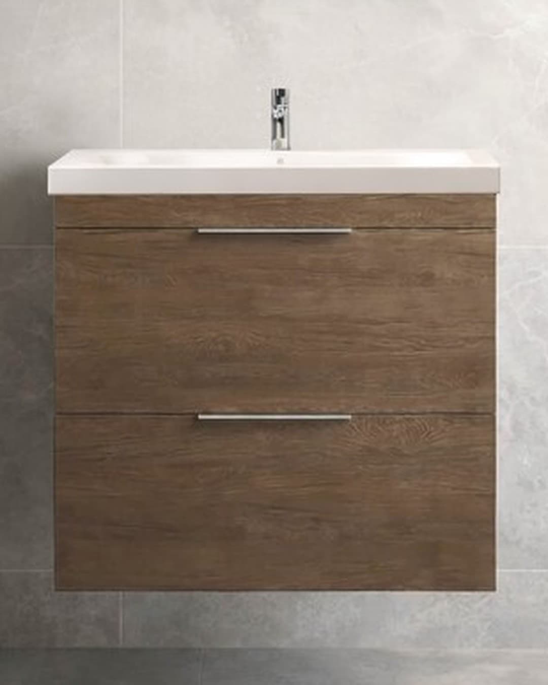 Έπιπλο μπάνιου με νιπτήρα Savvopoulos Likno 60 Dark Hickory 60x45x55cm