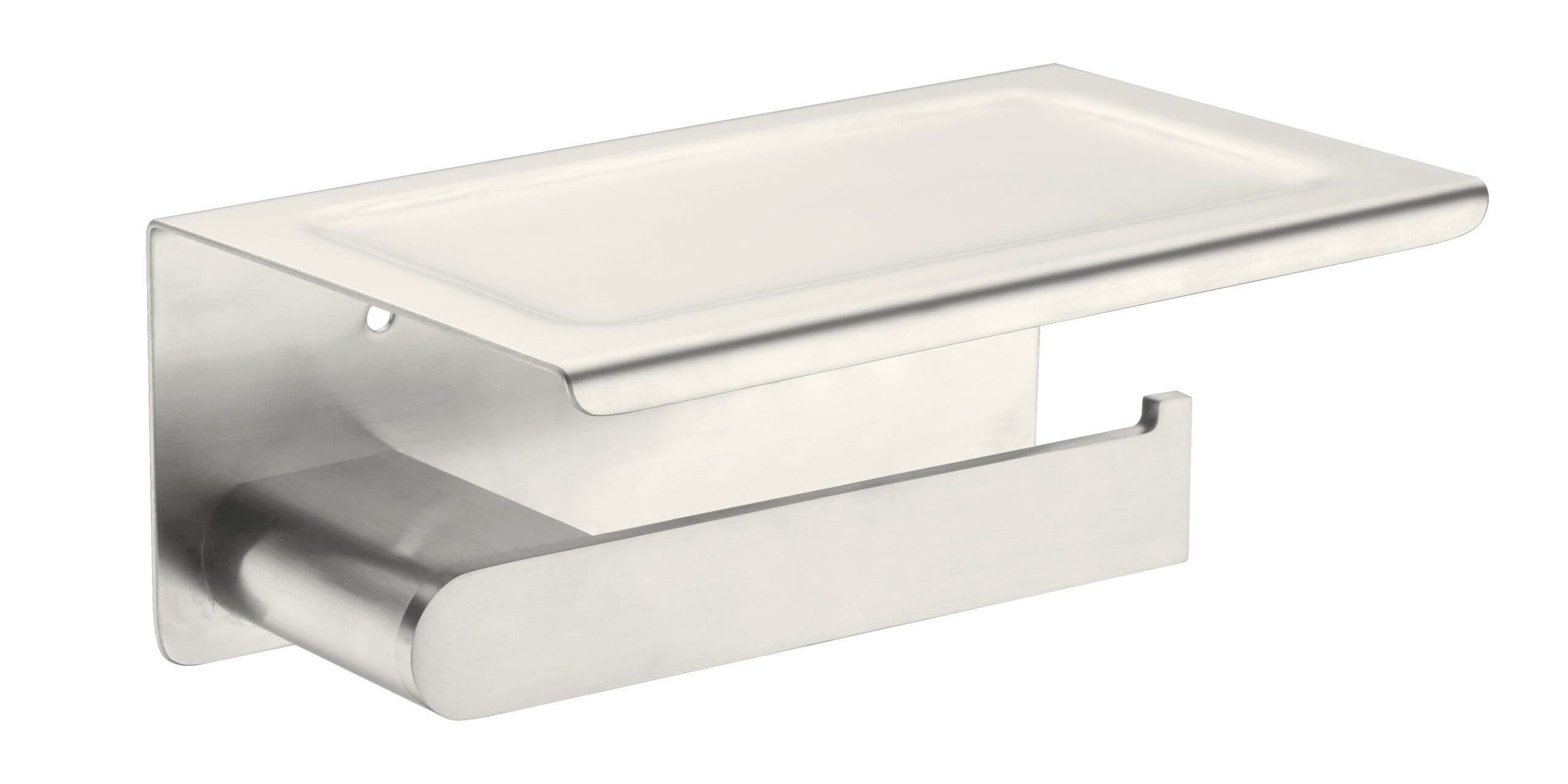 Χαρτοθήκη με καπάκι Sparke Lume 08 Brushed Nickel 18,5x8x11,5cm