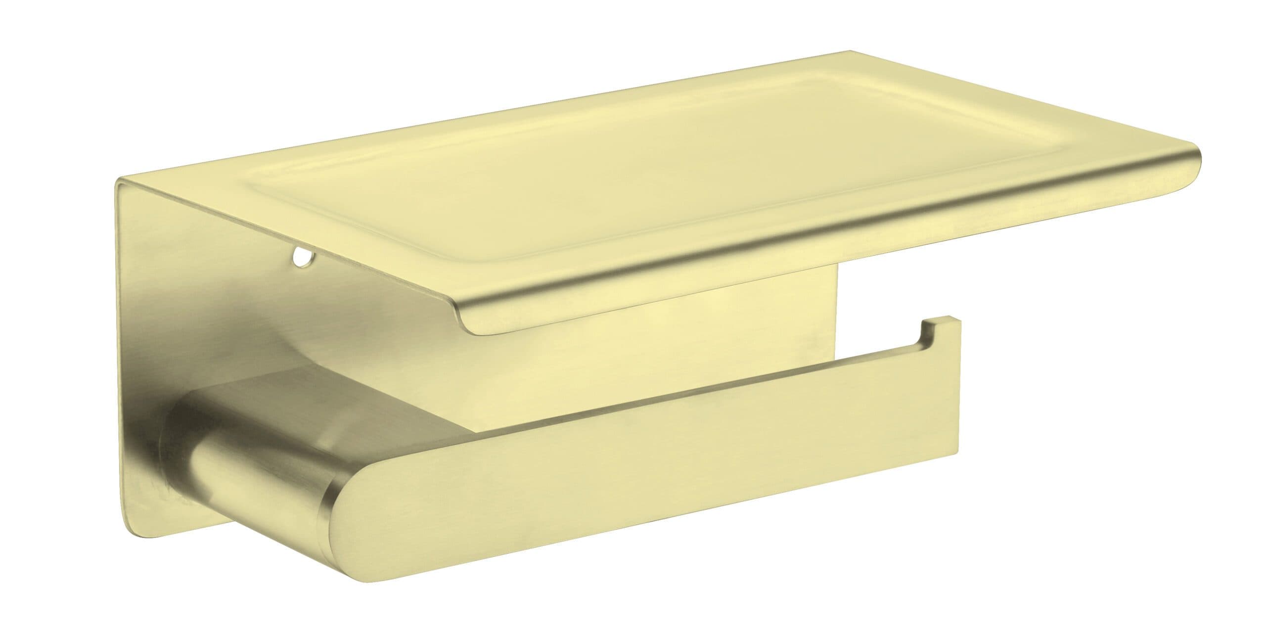 Χαρτοθήκη με καπάκι Sparke Lume 08 Brushed Gold PVD 18,5x8x11,5cm