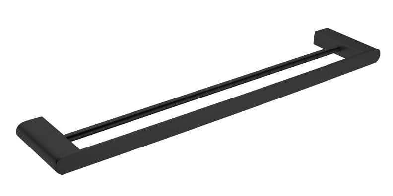 Πετσετοκρεμάστρα διπλή Sparke Lume 11 Ματ Μαύρο 60x2,5x11,5cm