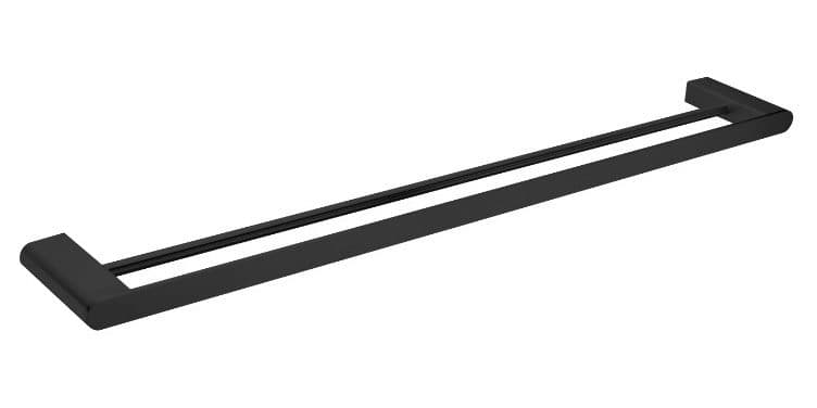 Πετσετοκρεμάστρα Διπλή Sparke Lume 13 Ματ Μαύρο 80x2,5x11,5cm