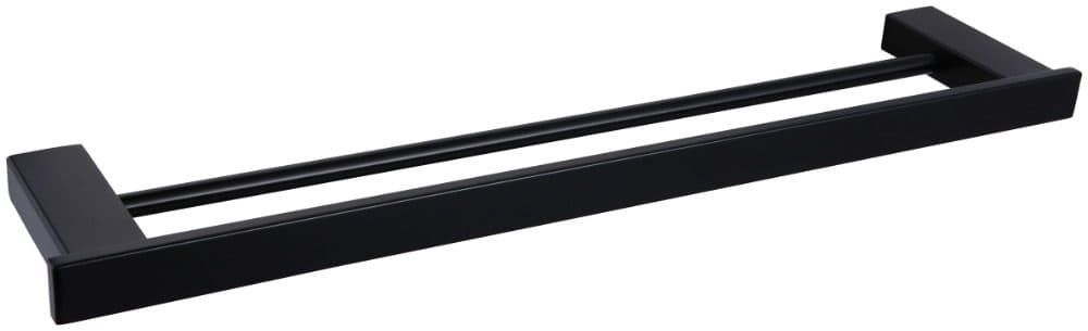 Πετσετοκρεμάστρα Διπλή Sparke Mindy 12 Ματ Μαύρο 60x2,6x11,5cm