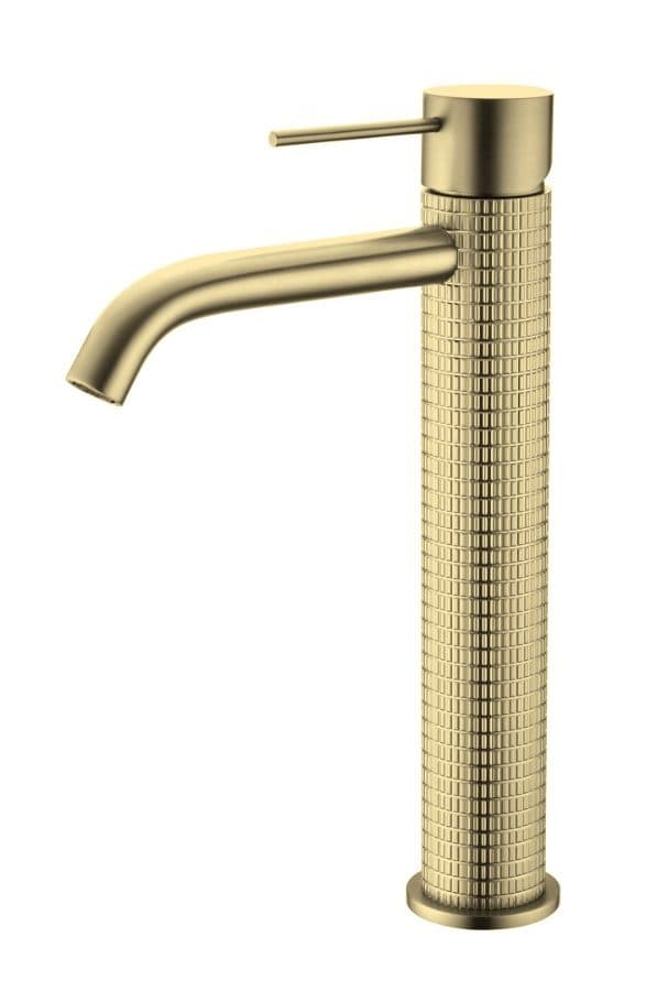 Μπαταρία Νιπτήρος Ψηλή Sparke Miratto 02 Brushed Gold PVD