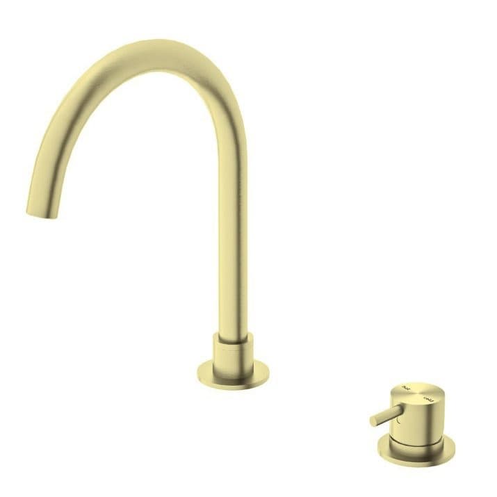 Μπαταρία Νιπτήρος Sparke Musa 05 Brushed Gold PVD (2 οπών)